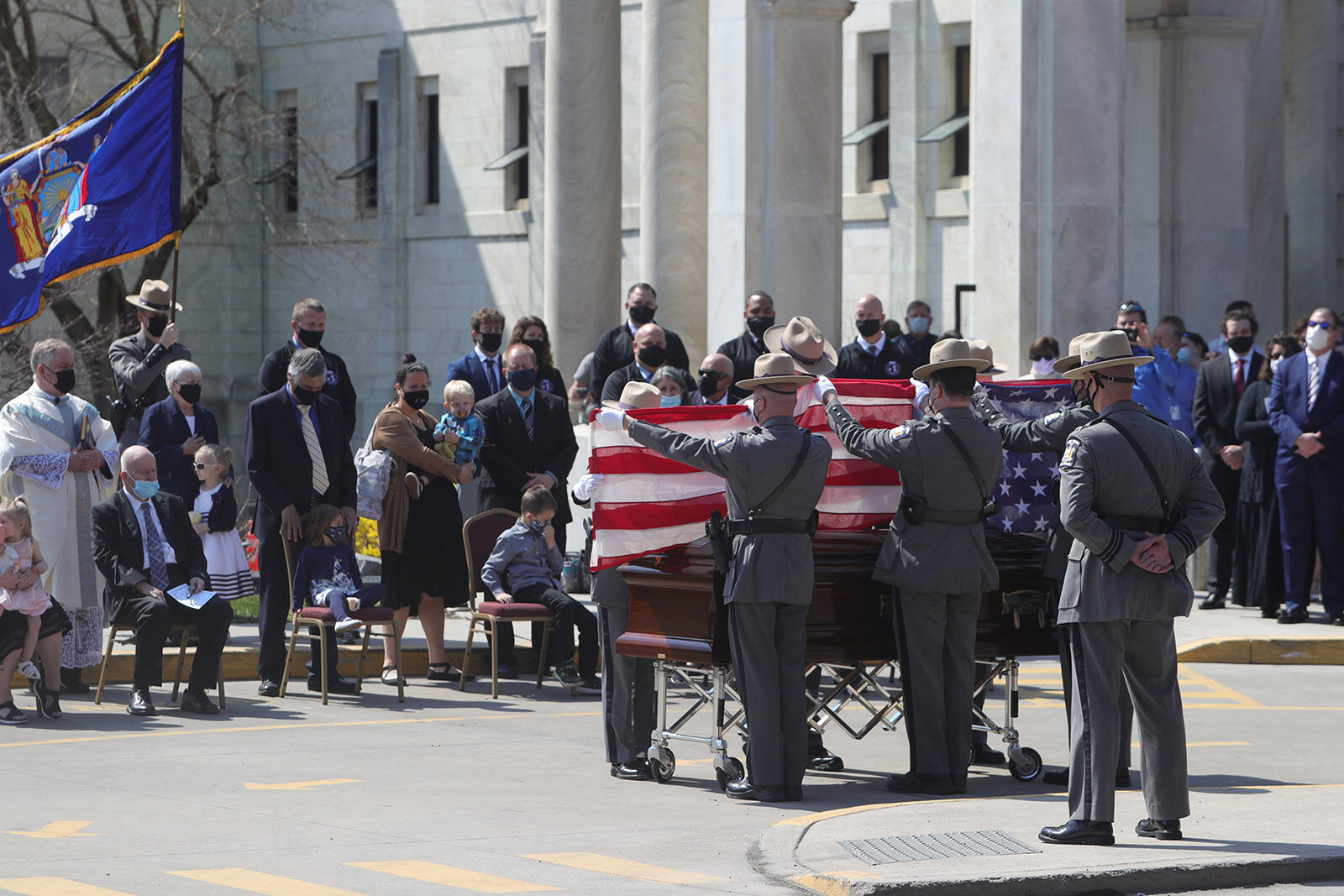 The folding of the flag